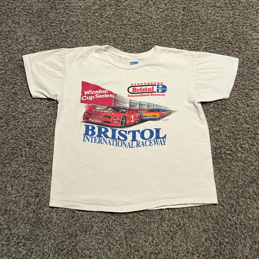 Vintage 1988 NASCAR Bristol Raceway White Graphic Tee